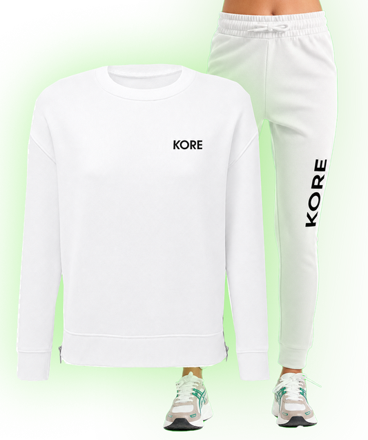 KORE Women’s Chill Zip Sweatshirt & Fitted Joggers Bundle