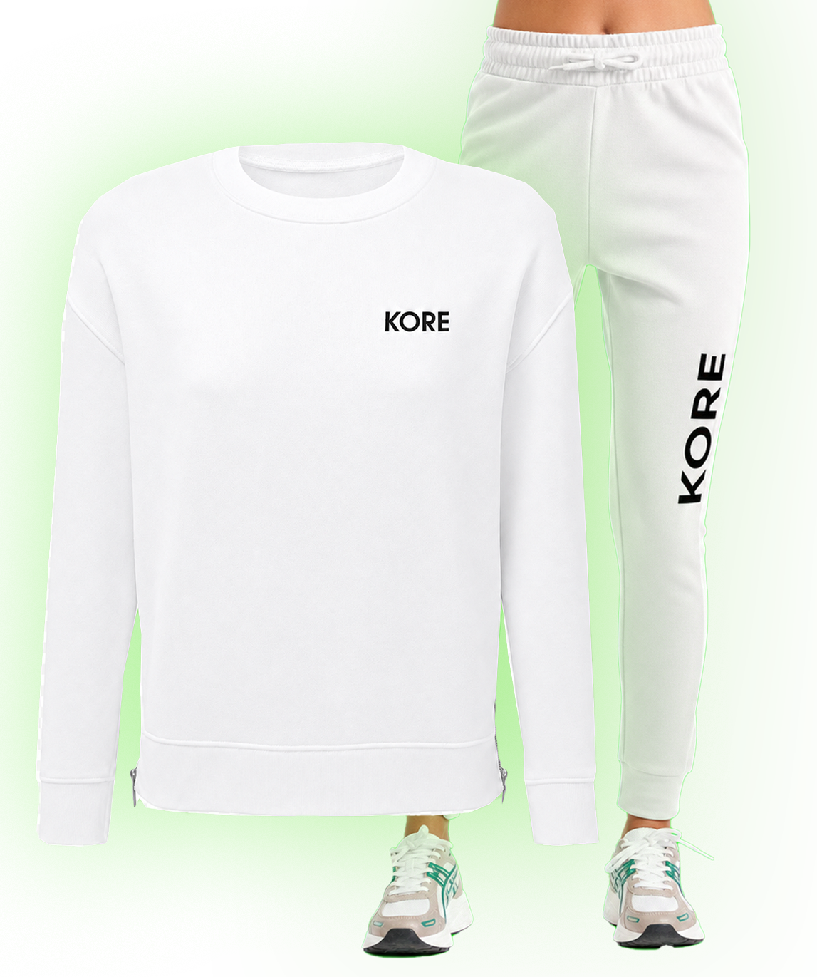 KORE Women’s Chill Zip Sweatshirt & Fitted Joggers Bundle
